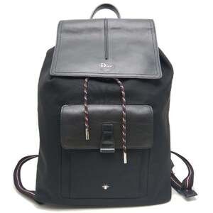 DIOR HOMME MOTION 1MOBA062 Backpack - Canvas x Leather, Black, Men's (Item No...